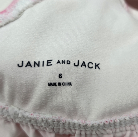 JANIE AND JACK BEGONIA PINK GINGHAM HALTER RUFFLE TWO PIECE BATHING SUIT GIRLS 6 - Picture 6 of 14